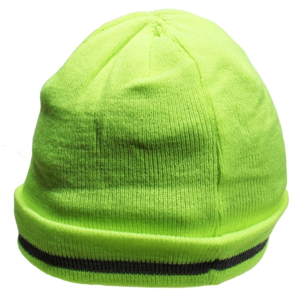 Occunomix Hi-Vis Neon Green Hi-Viz Knit Cap W/ Polyester Fleece Lining One Size